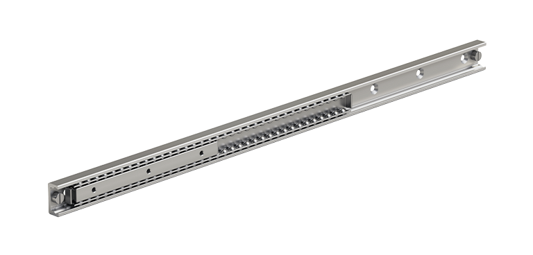 Linear ball rails with single slider