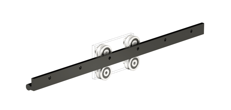 Self-aligning linear roller guide - O-Rail