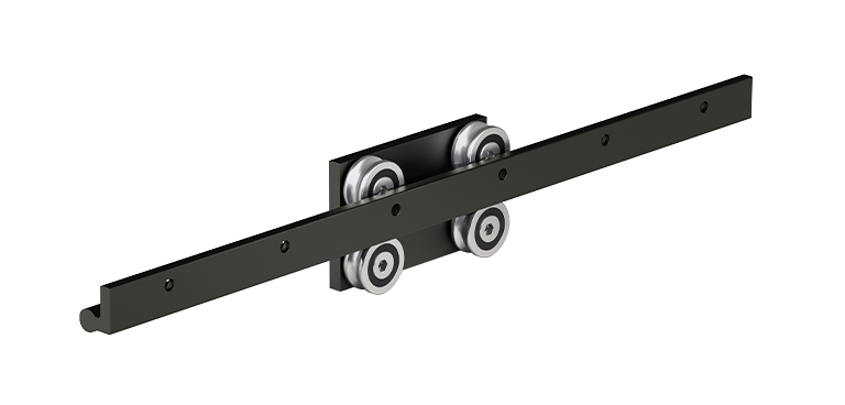 Modular linear guides with rollers