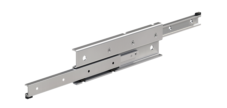 Full extension telescopic rails