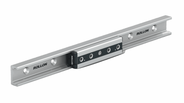 Compact Rail TLC43 linear guide system showing lateral movement mechanism for locomotive seats