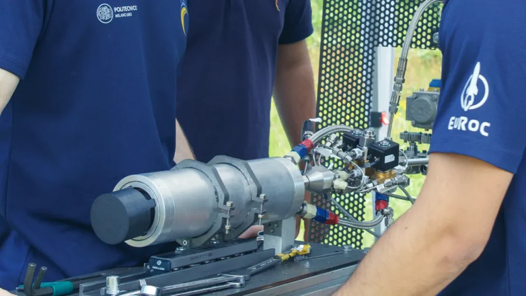 Test bench 1 Rollon Skyward EuRoC 2025 collaboration on Orion rocket project