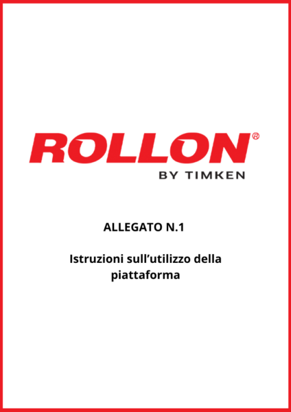 ROLLON_Istruzioni sull’utilizzo della piattaforma