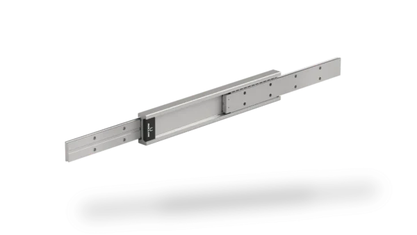 The new HGT-MG telescopic rail features a redesigned ball cage and magnets for synchronized movement