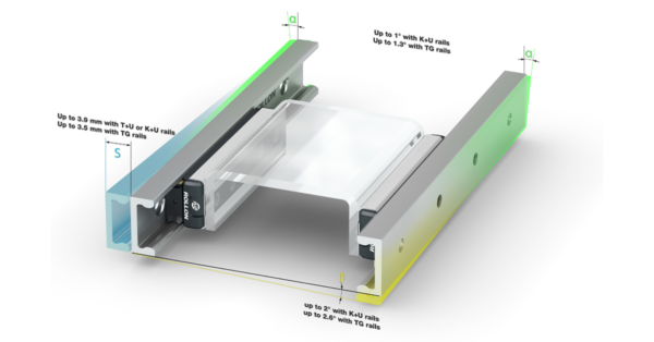 Sistemi di guide lineari_Compensazione Disallineamento_Compact Rail Plus_Rollon lineaire railsystemen
