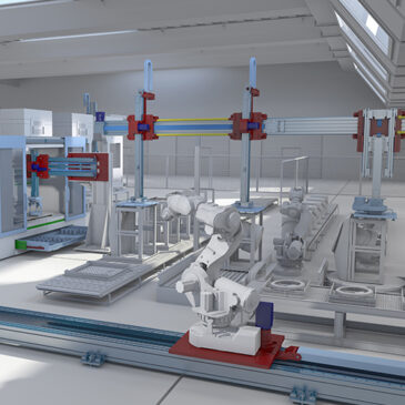 voorbeeld van een toepassing. Of het nu gaat om de 7e as voor de robotica of het meerassige systeem