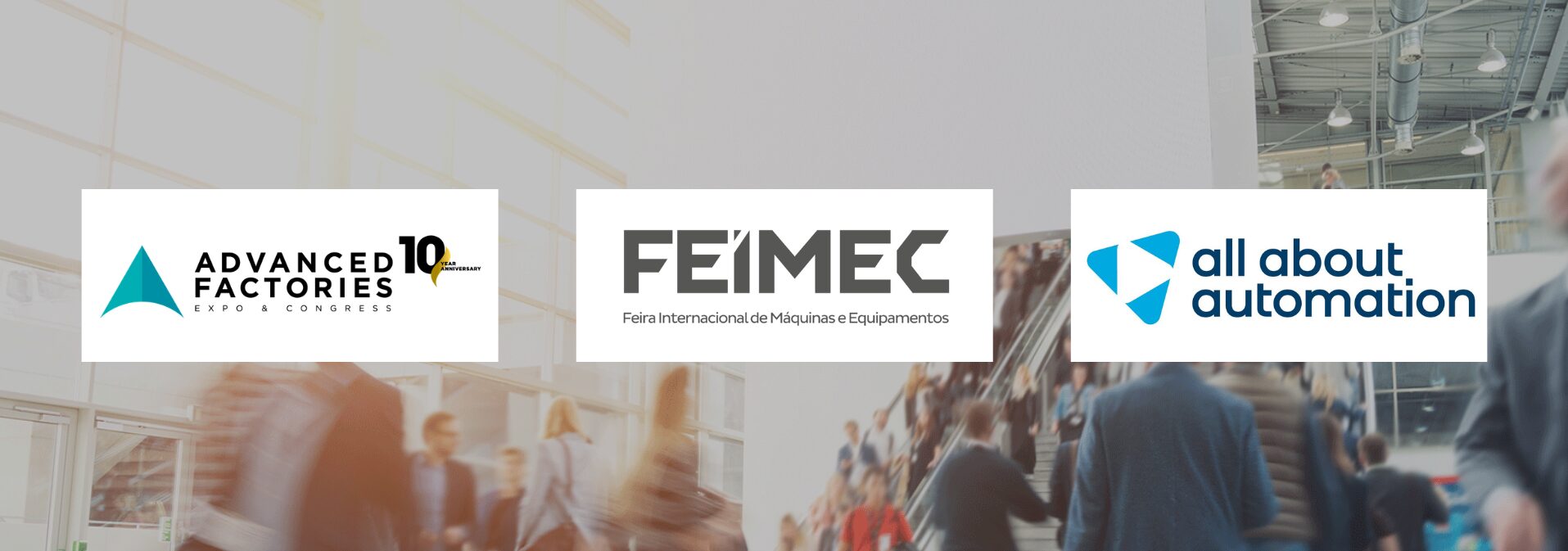 Rollon op de beurzen „Advanced Factories“, „FEIMEC“ en „All About Automation“ in mei