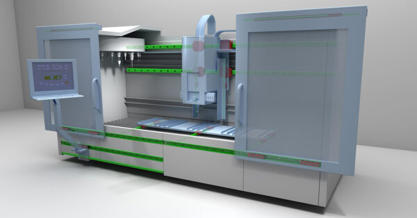 Sistemi di guide lineari_Machine tool protection opening, sliding monitor, roof expansion_Rollon sistemas de guias lineares