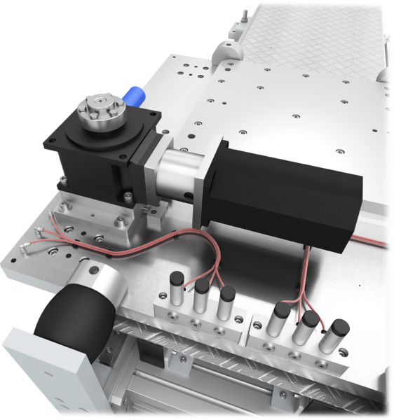 Robot transfer unit rack and pinion