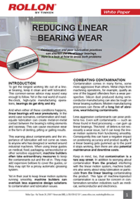 Reducing Linear Bearing Wear Reducing Linear Bearing Wear