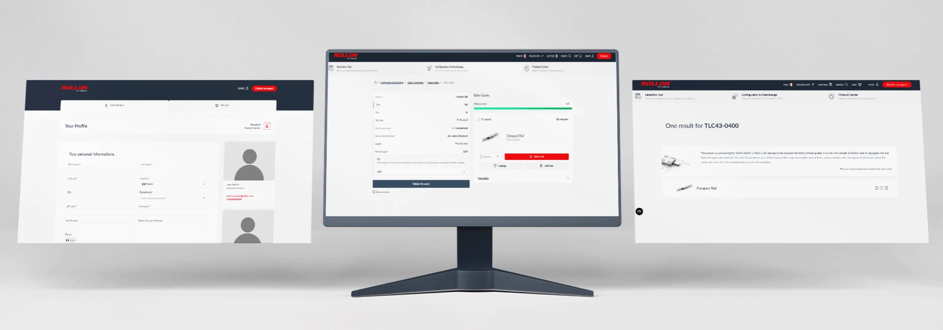 myRollon Integrates Roller Guides in Configurator Tool, Releases New Design for Personal Space and an Optimized Search Bar 