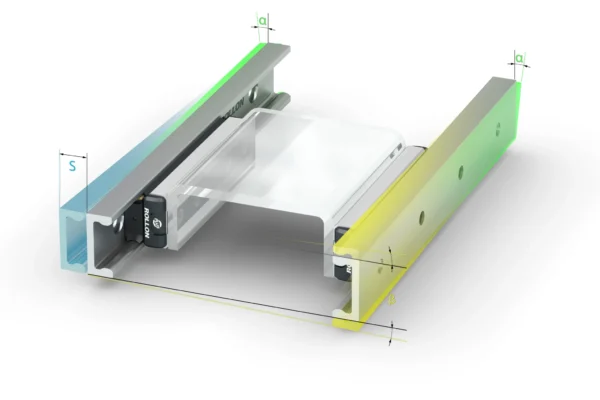 Concept Disallineamento v2 Rollon Compact Rail linear motion system designed to compensate for installation misalignment in industrial and medical equipment